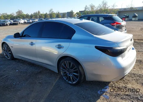 2020 Infiniti Q50 Red Sport 400 из США, поврежденный, VIN JN1FV7AP7LM630100